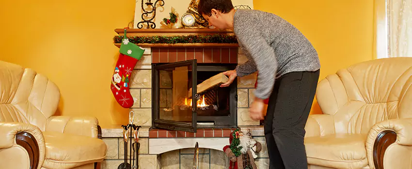 Rusted Metal Fireplace Restoration in Kingsville, Texas